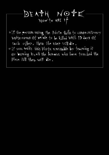 Death Note instructiuni