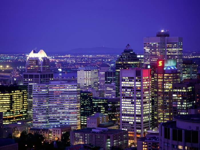 City Lights of Montreal, Quebec - Canada Wallpapers
