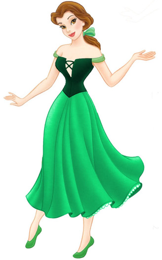 Princess Belle Green - Minunatele printese Disney