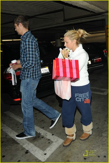 ashley-tisdale-scott-speer-bev-center-01 - Ashley Tisdale and Scott Speer are Beverly Center Cute