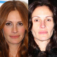 Julia Roberts nemachiata - Vedete nemachiate