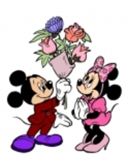 mickey-minnie-mouse-valentines-flowers - Mickey Mouse