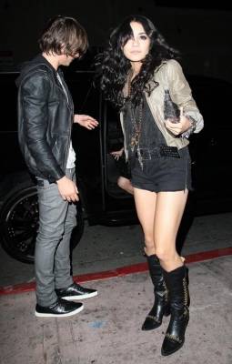 normal_006 - Zac Efron and Vanessa Hudgens and Brittany Snow out at Beso