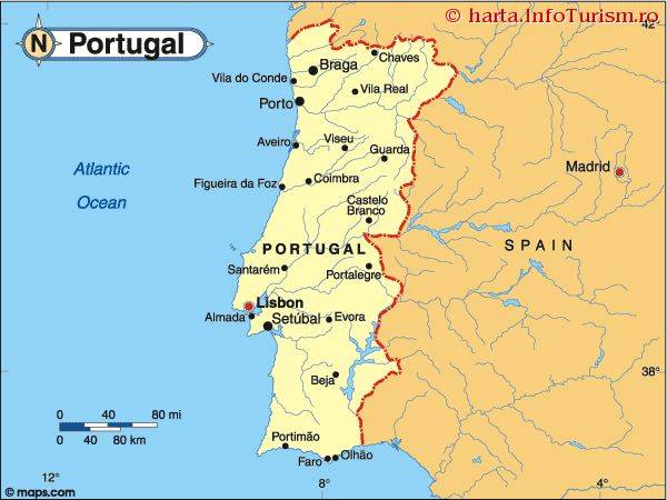 harta_politica_Portugalia - Portugalia