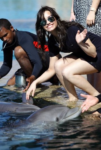 demi-lovato-delfin-4 - 0-demi lovato in bahamas