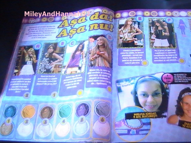 revista  hm  pagina  16 - lucrurile mele cu hannah montana si miley