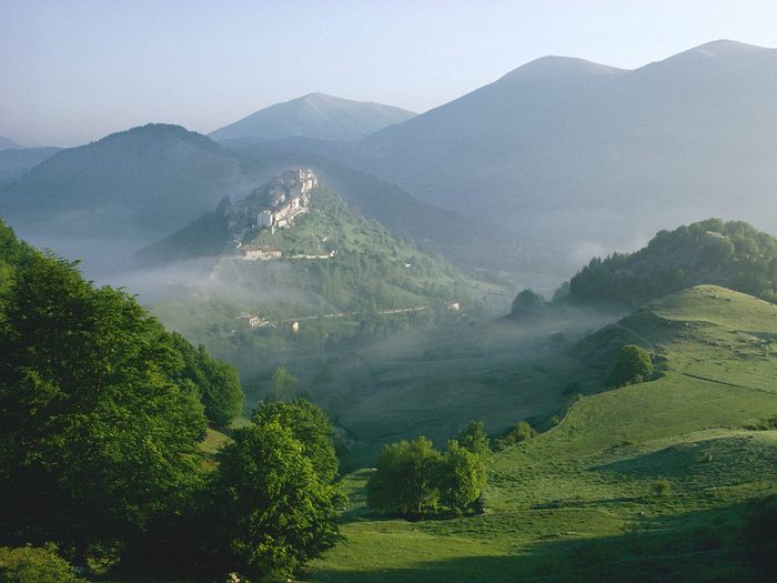 Opi Village at Dawn, Abruzzo National Park, Italy