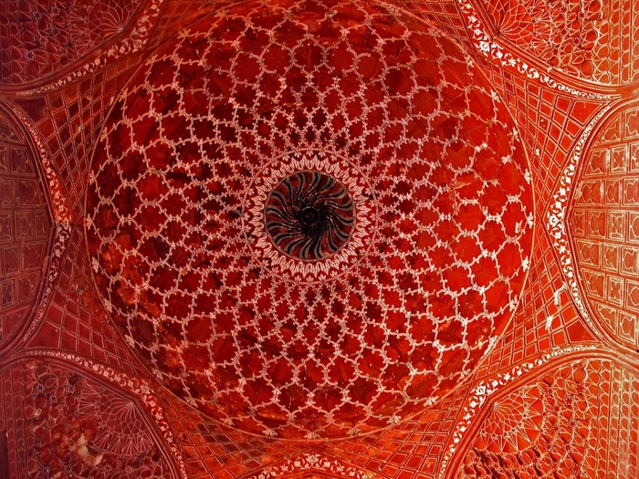 Taj Mahal Mosque in Agra - India (ceilings) - Islamic Architecture Around the World