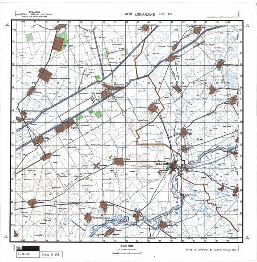 L-34-90 - Harta militara detaliata a Romaniei