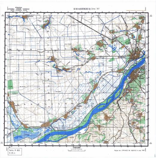 k-35-4 - Harta militara detaliata a Romaniei