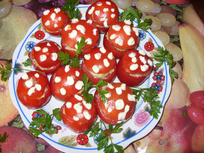 ciupercute cu salata de vinete