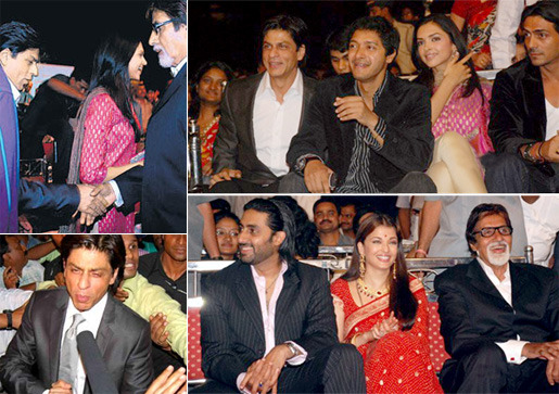 La lansarea filmului in India-Srk,Arjun Rampal,Deepika Padukone,Shreyas Talpade si alti actori cum a - OM SHANTI OM