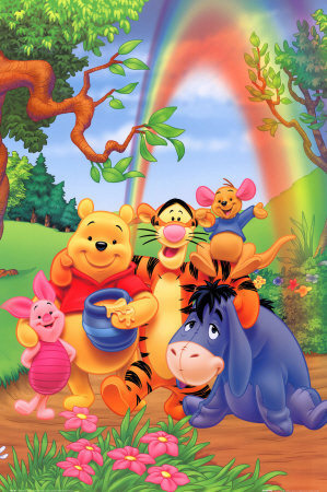 Winnie-the-Pooh---Group-Rainbow-Poster-C10315413 - tigrila winnie purcelus si magarusul