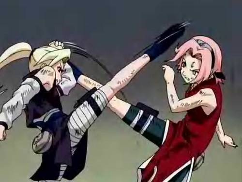 Ino vs Sakura - ninja din satul frunza