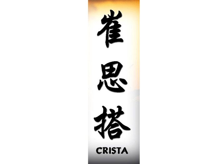 Crista[1] - Nume scrise in Chineza