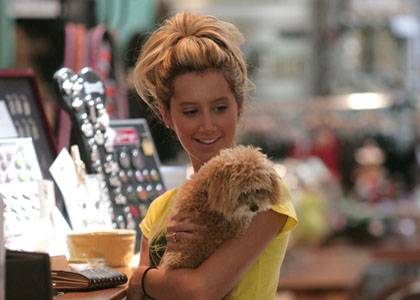 ashley-tisdale-pets-jared - AShley Tisdale