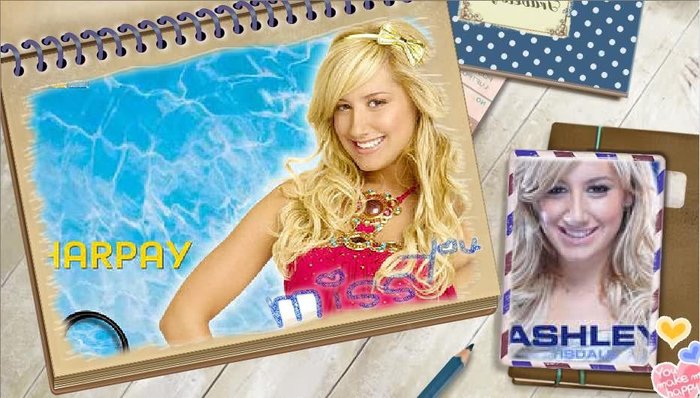 ashley pe caiet - poze modificate cu Ashley Tisdale