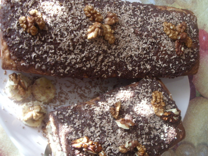 chec marmorat...cu banane si nuci