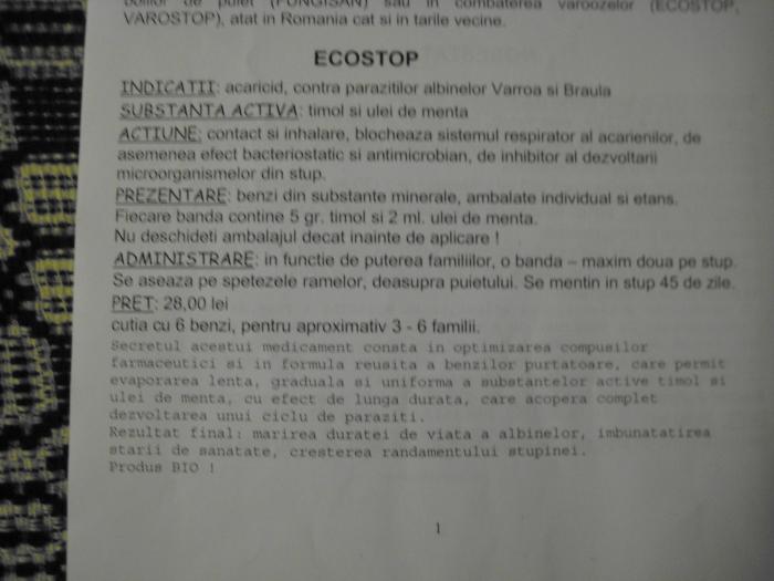 Ecostop, benzi impregnate antivarrooa !