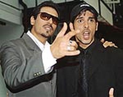 Arjun si Zayed la Conferinta de presa