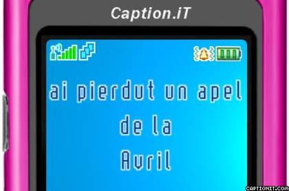 apel pierdut - Apel pierdut de la Avril