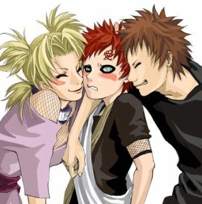 Gaara and Temari and Kankuro