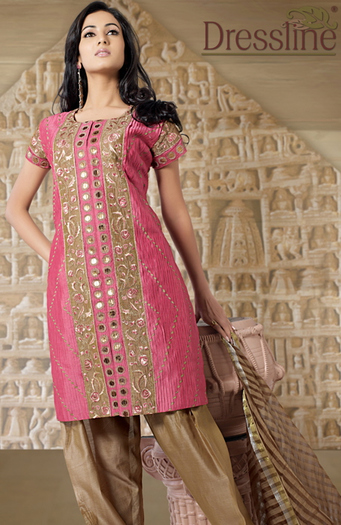 Rose%20Pink%20Leather%20Salwar%203 - saree-uri poze noi