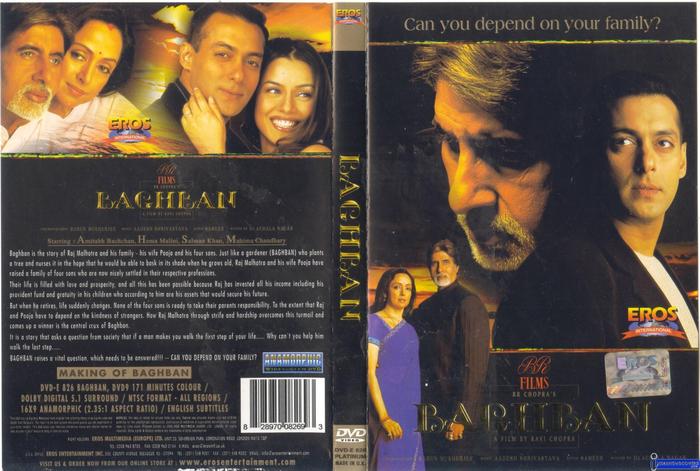 Baghban DVD Cover - coperti filme indiene