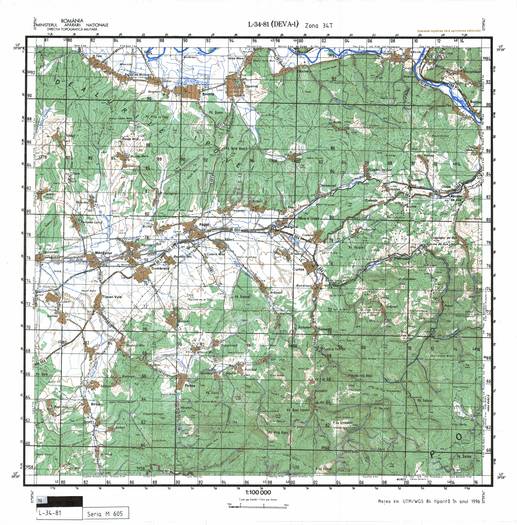 L-34-81 - Harta militara detaliata a Romaniei