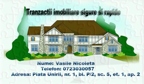 agentie imobiliara - FAC CARTI DE VIZITA