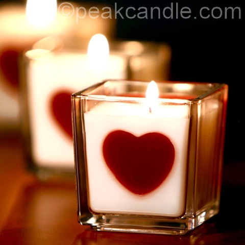 lumanarele cu inima - diferite candelute-lumanarele decorative