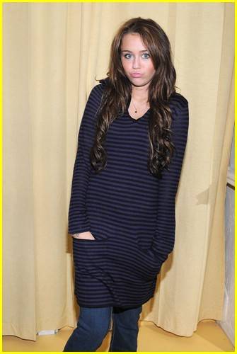 selena-gomez-stripes-sweet-01 - Miley Cyrus -Fashion Faceoff-LinQ Striped Hoodie Dress