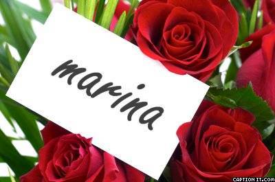 Marina - Trandafiri rosii cu biletel de nume