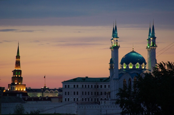 Kul Sharif Mosque in Kazan - Russia (sunset) - Islamic Architecture Around the World