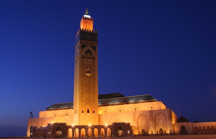 Hassan II Mosque in Casablanca - Morocco (night) - Islamic Architecture Around the World
