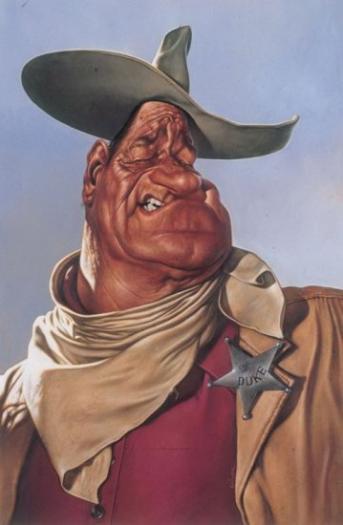 john-wayne - caricaturi cu celebritati