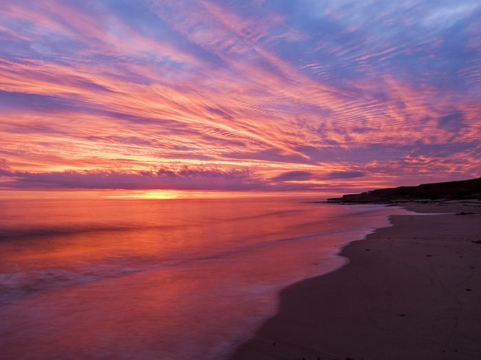 Dawn skies over Gulf of St. Lawrence, Prince Edward Island, Canada