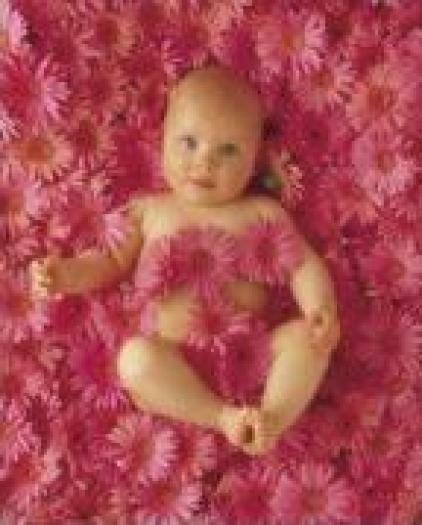 Bebelas intr-e flori - Imagini fel de fel