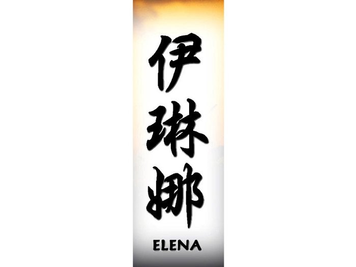 Elena[1] - Nume scrise in Chineza