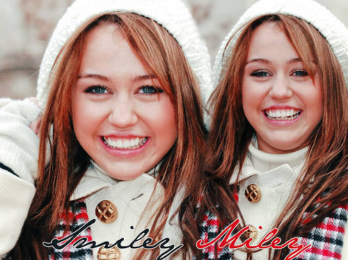 YMKXRBXKHGUKHOOGNSX - Miley and Hannah wallpaper