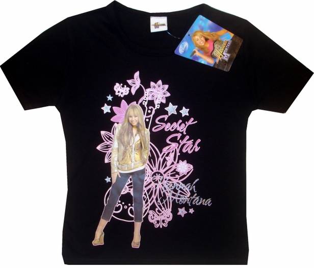 tricou_hannah_montana_2_negru - Tricouri Hannah Montana