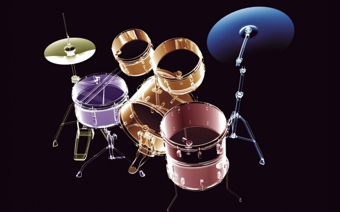 transparent-drums - Vibrant Colors Wallpapers