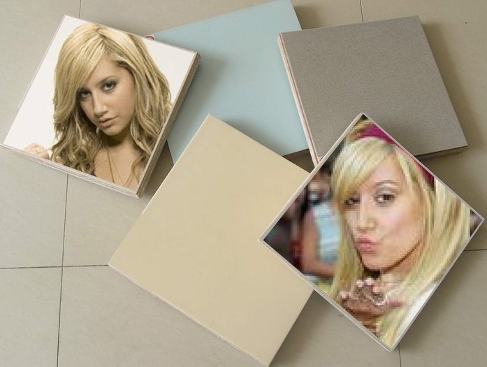 ashley pe  gresie - poze modificate cu Ashley Tisdale