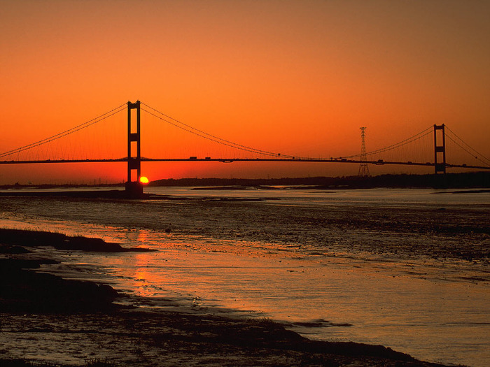 Sunset_Severn_Bridge_Avon - WALLPAPERS DESKTOP