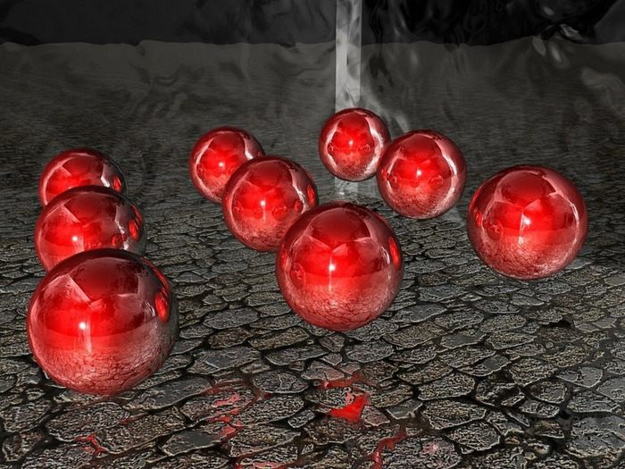 More_Red_Balls-0321  Future  Art - Abstract 3D Wallpapers 2009