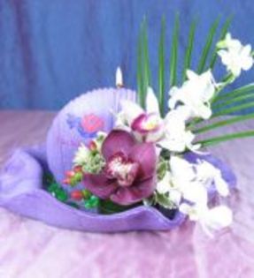 lumanare-orhidee-mov - Flori