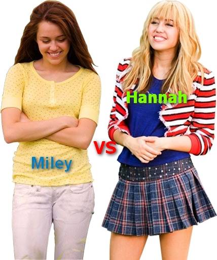 47-horz; Miley vs Hannah

