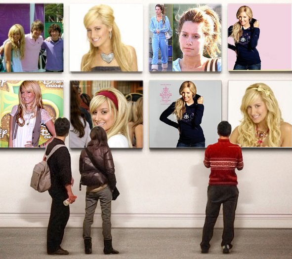 ashley la expozitie - poze modificate cu Ashley Tisdale