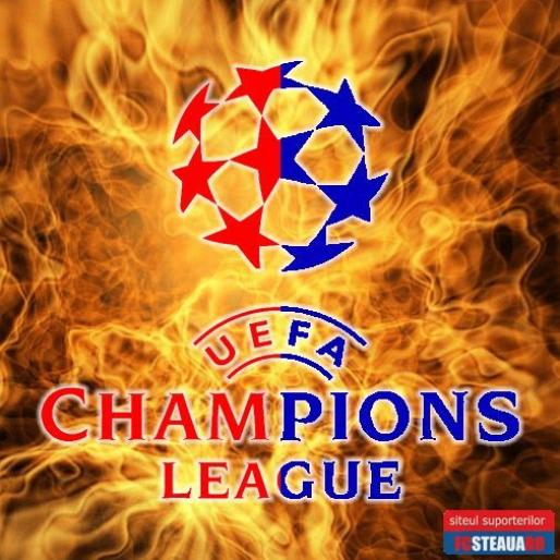 Uefa_logo_with_Steaua_bucharest_colors_on_fire- - poze echipa steaua