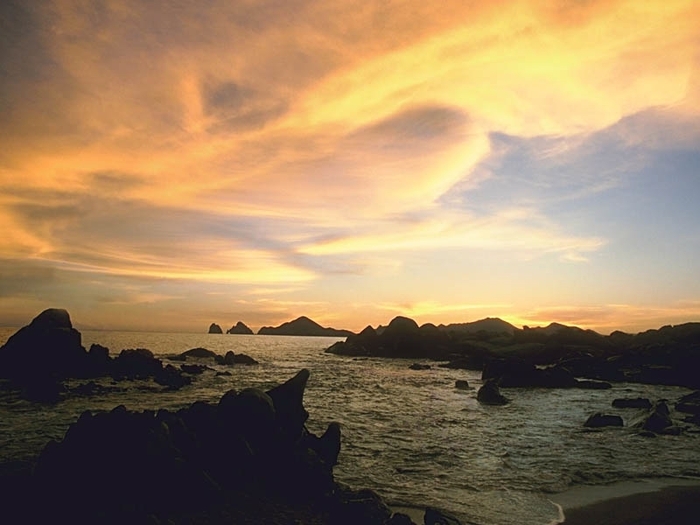 Swirling Clouds over the Water